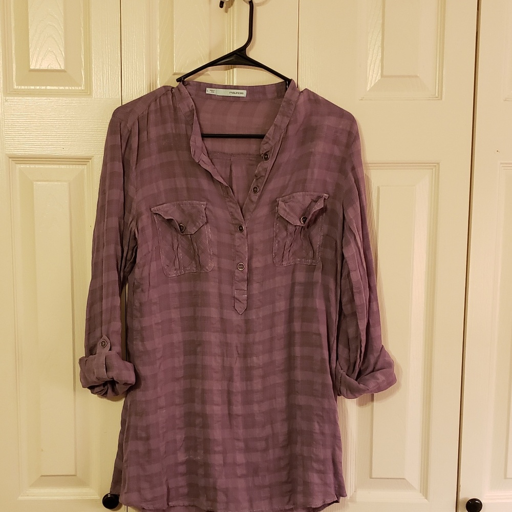 Flannel pullover shirt